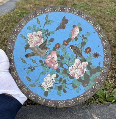 华丽古董 20 世纪日本景泰蓝壁挂充电器  — 第 1/4 张图片