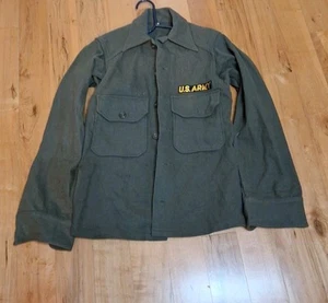 VINTAGE US ARMY MILITARY KOREAN ERA COLD WEATHER WOOL FIELD SHIRT  X-Small,  XS - Picture 1 of 4