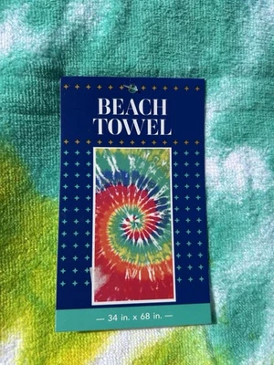 Toalha de praia Tie Dye 34” X 68” - Imagem 1 de 4