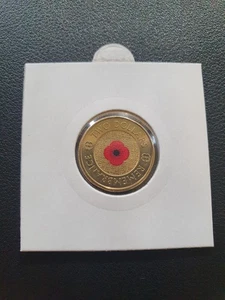 Red Poppy 2012 Remembrance Lest We Forget $2 Two Dollar Coin Australia UNC - #53 - Picture 1 of 10