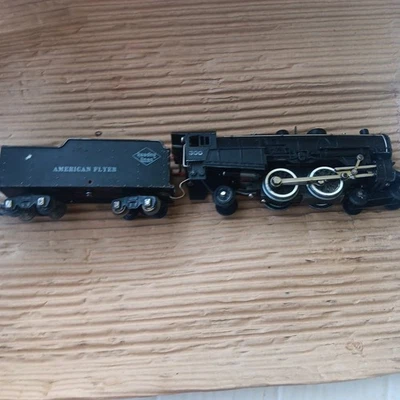 S Gauge American Flyer Reading 300 AC Steam Locomotive 4-4-2 W Tender Untested. - Image 1 of 4