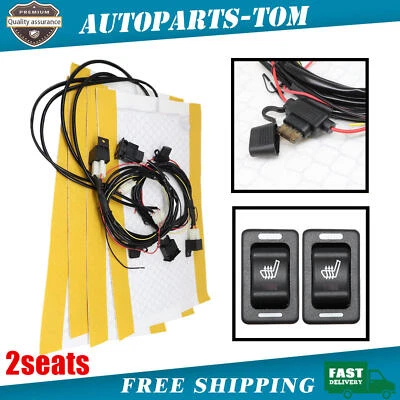 Car Seat Universal Carbon Fiber Heated Cushion Heater Pad Switch Kit For Caravan - Image 1 of 4