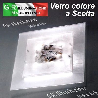 PLAFONIERA MODERNA A LED 4 L. Ø48 LAMPADA DA SOFFITTO VETRO SATINATO BAGNO Costa - Immagine 1 di 4