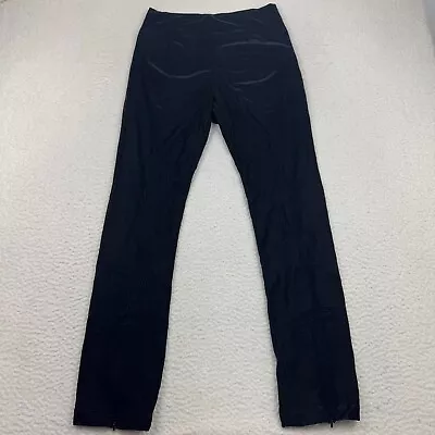 Good American the Croc Exec Pants Womens 4 Black Straight High-Rise Faux Leather - Image 1 of 4