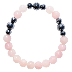 Premium CHARGED Rose Quartz + Terahertz Quantum Wave Beads Bracelet + Selenite - Picture 1 of 8
