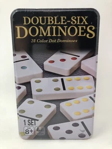 DOUBLE SIX Dominoes Cardinal Game Set ~28 Punti Colore~ SIGILLATO IN FABBRICA - Foto 1 di 5