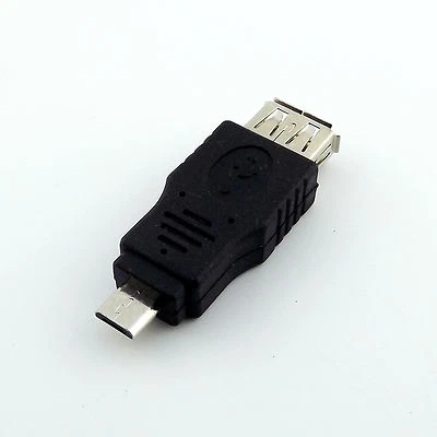 1pcs USB 2.0 A Female Jack to Micro-B 5 Pin Male Plug OTG Adapter Connector F/M - Image 1 of 4