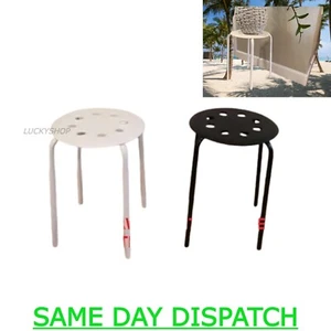 IKEA MARIUS Stacking Stool 45cm Seat Height Steel Black or white - Picture 1 of 3