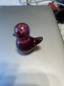 Small Ron Hinkle Glass Purple bird figurine - Buckhannon WV Nice - Picture 1 of 6