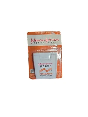 Vintage Johnson & Johnson Reach Cinnamon Waxed Floss 55Yds 1996 NEW Dental Floss - Image 1 of 2