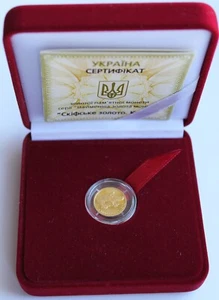 THE WILD BOAR. SCYTHIAN GOLD Ukraine 2 Hryvnia 2009 Gold (Au 999,9) Coin KM# 571 - Picture 1 of 4