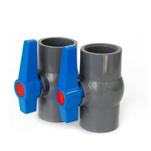 PVC Ball Valve Female Thread Or Solvent Weld,For 20/25/32/40/50/63mm Water Pipe - Picture 1 of 7