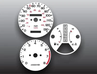 Medidores de cara blanca para Honda Accord 1987-1989 Foto 1 de 4