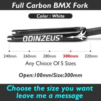 Horquilla rígida plegable de carbono para bicicleta BMX ciclismo V freno 28,6 mm 14-22 pulgadas Foto 1 de 4