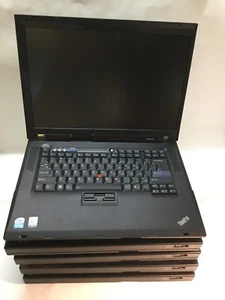LOT OF 5- Lenovo ThinkPad R61 15" Laptop Intel Celeron- BOOT TO BIOS/BAD KB -MZ - Picture 1 of 8