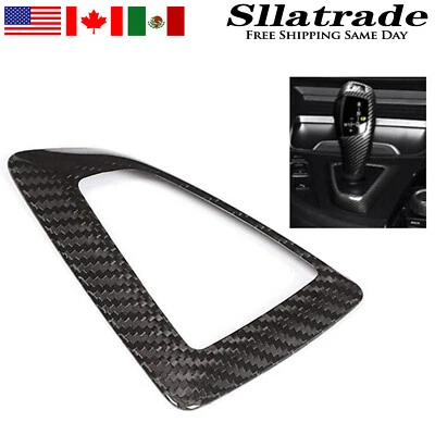 Carbon Fiber Gear Shift Knob Panel Surround Cover FOR fits BMW 1 Series F20 F21 - Image 1 of 4