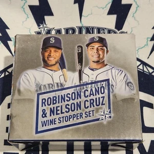2018 Robinson Cano and Nelson Cruz Wine Stopper Set Seattle Mariners SGA 5/25/18 - Picture 1 of 6
