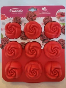 Estructura Trudeau sartén roja de silicona molde flores brotes rosas libre de BPA - Imagen 1 de 11