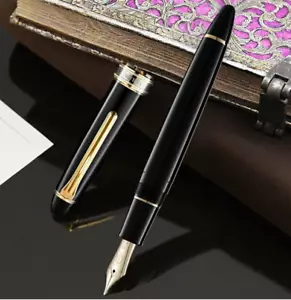 Pluma Estilográfica Sailor Profit 21K 875 Crosspoint Plumín Negro y Dorado NUEVA Limitada - Imagen 1 de 13