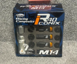 Kyo-El Lug Nuts & Lock Set R40 IConix M14 High-Quality Racing Composite - Picture 1 of 13