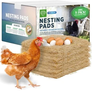 - Chicken Nesting Pads (8-Pack), 13x13, for Hens, Fits Most Nesting Boxes, Ch... - Picture 1 of 7