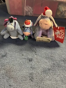 Lote de 3 adornos navideños Eeyore - Imagen 1 de 10