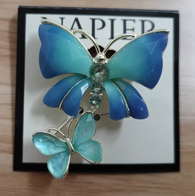 NWT Napier Silver Tone Butterflies Pin - Image 1 of 4