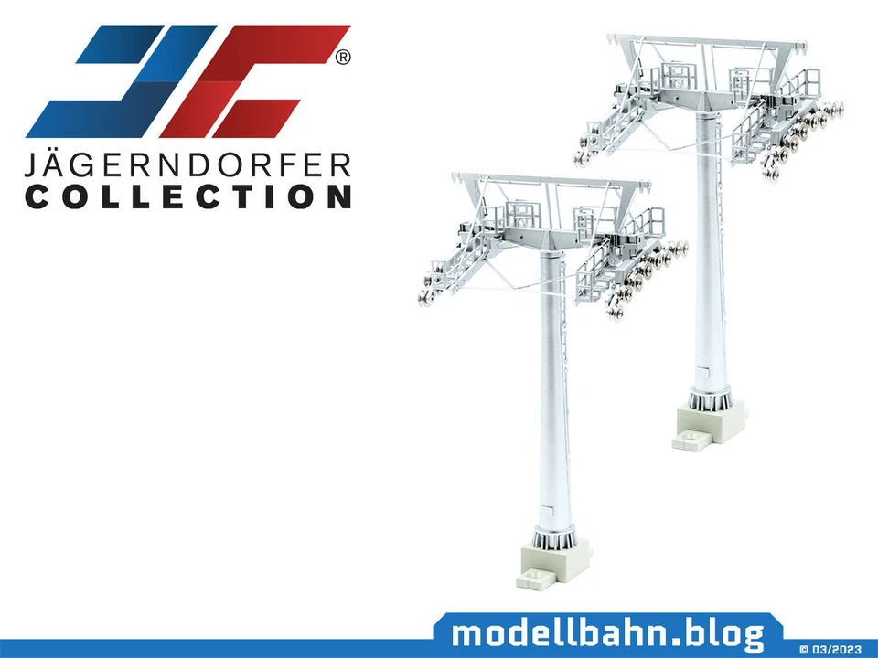 Jägerndorfer - 12cm Seilbahnstütze "Doppelmayr" - H0 / 1:87 Seilbahn JC50300 - Bild 1 von 1