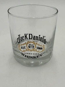 8oz Jack Daniels Double Shot Rocks Glass/ Set Black Gold No 7 Whiskey Fast Ship - Picture 1 of 3