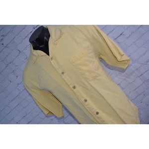 Tommy Bahama Hawaiian SILK Shirt Mens Size Large Loop Collar Coconut Buttons - Picture 1 of 6