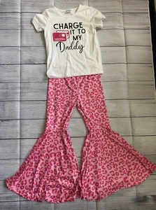 Girls boutique Charge It to Daddy outfit Size 8/9 - Picture 1 of 5