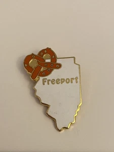 Freeport Illinois Pretzel Lapel Pin P107 - Picture 1 of 3