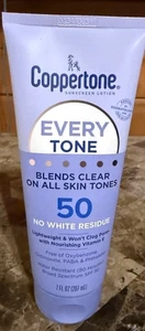 Coppertone EVERY TONE Lotion SPF 50, Blends Clear, 7 fl oz EXP 03/2025 - Picture 1 of 4