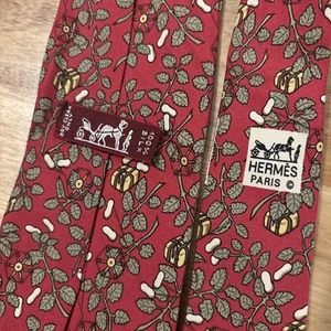 Hermes Krawatte 100% Seide - Blumenmuster - 7537 IA - Bild 1 von 9