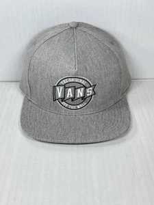 Vans Off The Wall Adjustable Snapback Hat Mens Heather Gray Cap One Size NEW - Picture 1 of 5