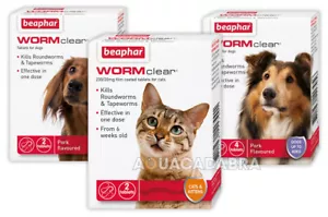 More details for beaphar wormclear cat dog worming tablets vet-strength roundworm tapeworm