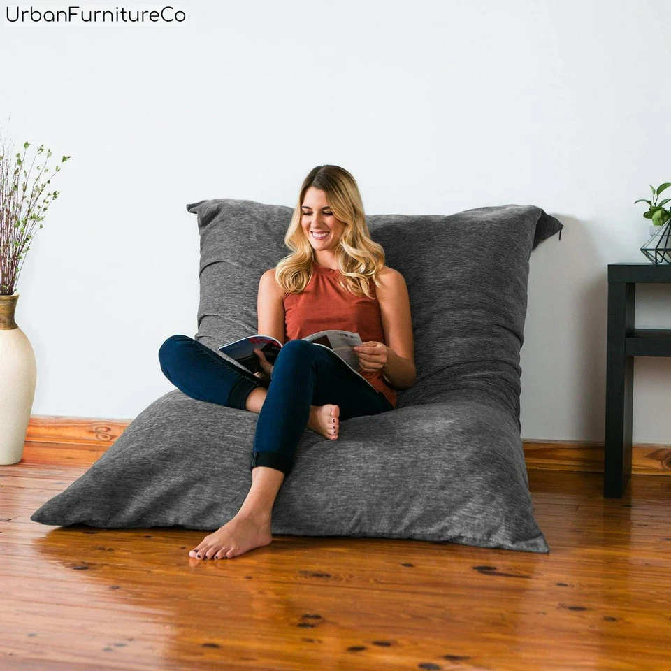 NEW Floor Chenille Pillow Huge Bean Bag Lounger Comfortable Soft Durable Seat - Image 1 of 4
