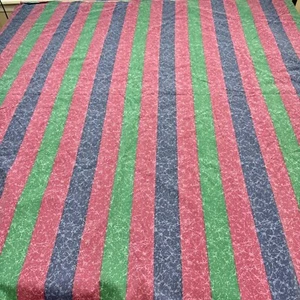 vintage king flat sheet green red blue y2k 90s 80s - Picture 1 of 4