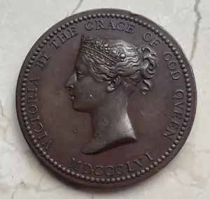 Premio Nacional del Departamento de Artes y Ciencias con fecha de 1856 Reina Victoria de bronce - Imagen 1 de 2