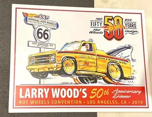 Grúa Larry Wood 2019 Hot Wheels 33ª Convención 50 años Ramblin hoja E - Imagen 1 de 1