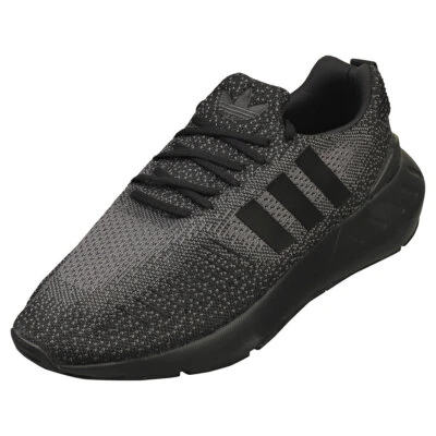 adidas Swift Run 22 Mens Fashion Trainers in Black Grey - Image 1 of 4