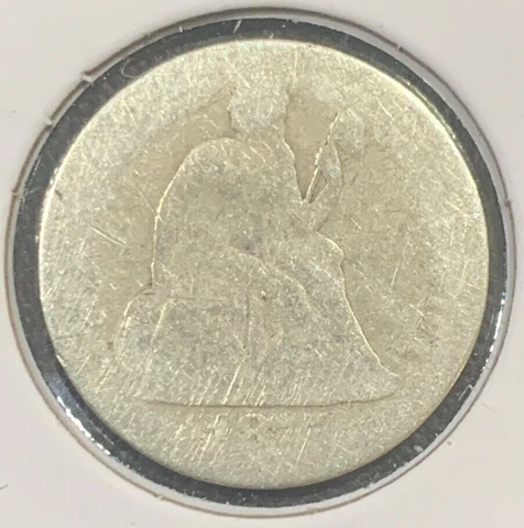 1875 P Seated Liberty Dime ~ 90% Silver ~ Brilliant U.S. Coin ~ D2036 Cover