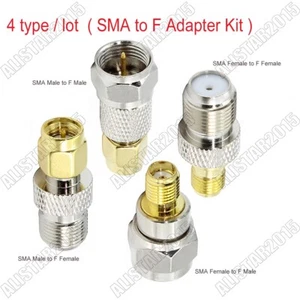 4 Tipo/Lote SMA a F Tipo Macho Enchufe Hembra Jack Adaptador RF Conector Antena Kit - Imagen 1 de 5