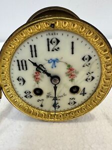 FISCO Uhrwerk mit Rückdeckel Pendule Kaminuhr  um 1880