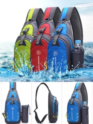 Hombres Mujeres Nylon Bandolera Bandolera Bolso de Hombro Pecho Ciclismo Correr Diario Portabotellas Foto 1 de 4