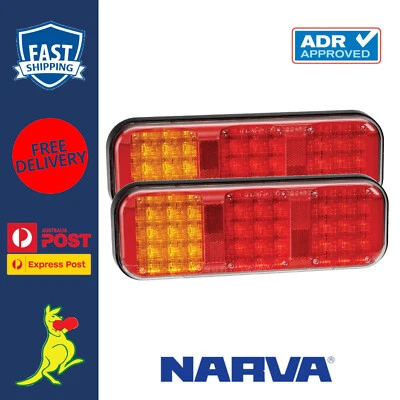 Narva Combination LED Trailer Lights Pair 12V/24V Caravan Trailer LED Tail Light — 第 1/4 张图片