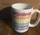 Indiana 6 Times Rainbow Colors Tall Coffee Mug 2-Sided State Hoosier