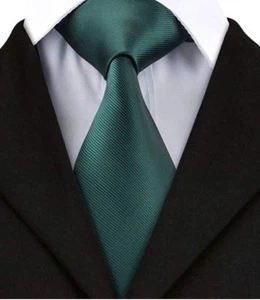 New Men's Designer Jade Green Silk Tie  - Picture 1 of 1