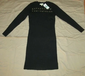 MICHAEL KORS NWT Women's Black Sweater Dress L - Picture 1 of 6