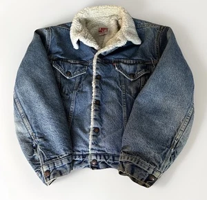 VTG 80's Levi's San Francisco Acid Wash Denim Trucker Jacket Men’s Sz 44R SEE - Picture 1 of 17